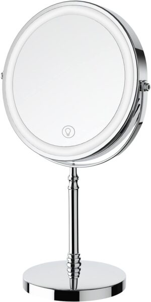 Lighted Makeup Mirror, 8″ Rec...