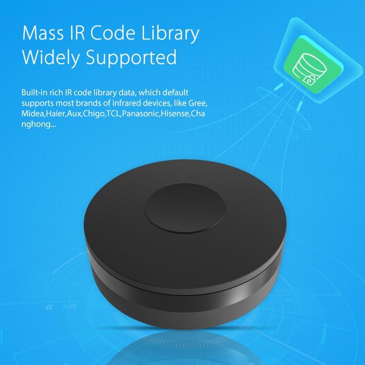 UanTii Smart IR Remote Control Tuya Wifi Universal Infrared Remote Control,Smart Split AC, App and Voice Control (Black) - الصورة 3