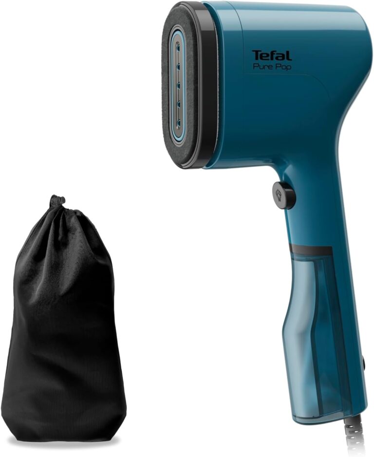 TEFAL Pure POP Garment Steamer | Steams/Purifies | 1300W | Up to 20 g/min | Delicate Fabrics | Reversible Pad System | Ultra-Compact Travel-Friendly | Fast Heat-Up |Blue| 2 Years Warranty | DT2020G0