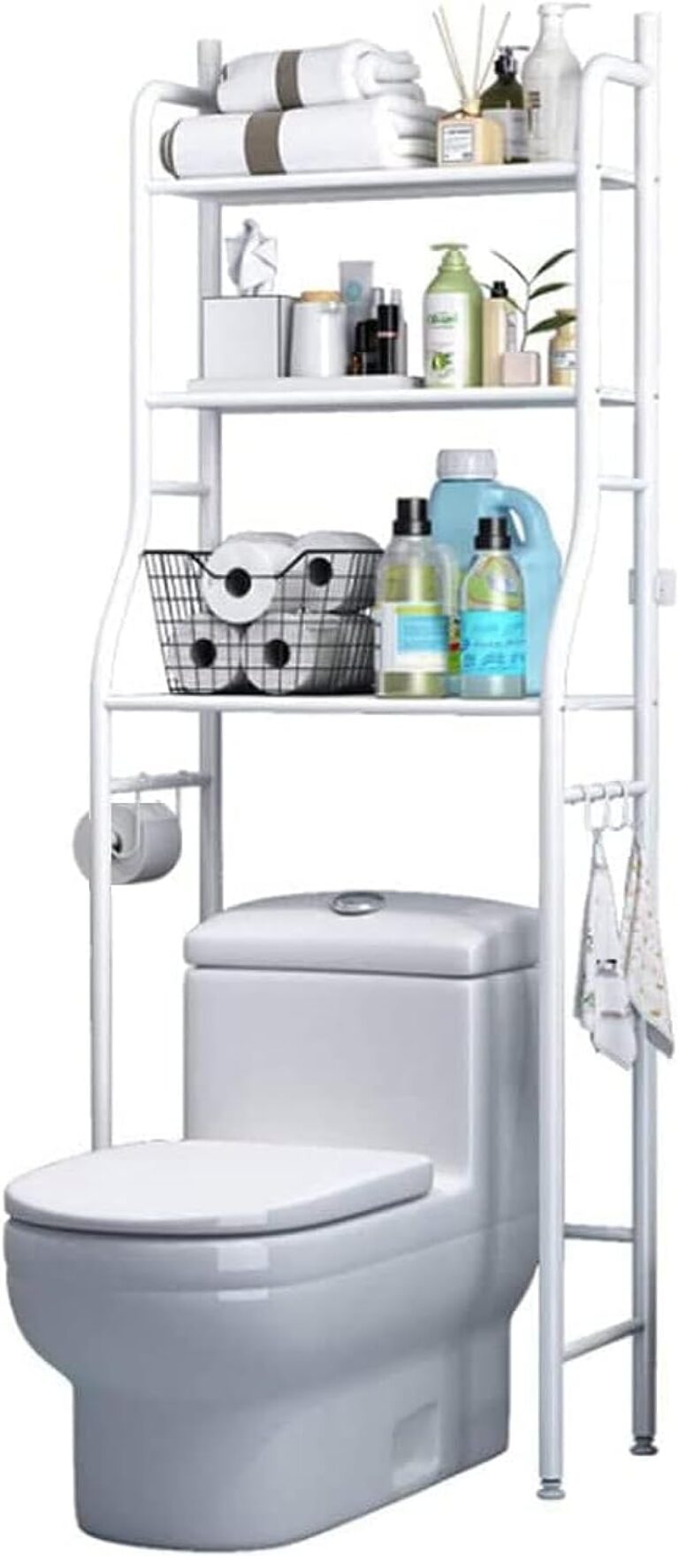 Toilet Storage Rack, 3-tier Bathroom Storage Shelf, Over The Bathroom Shelf Organizer Stand, High Capacity, Bathroom Space Saving Shelf
