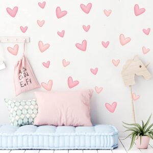 Pink Heart Shape Wall Stickers for ...