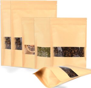 200 Pcs Kraft Paper Food Bags with ...