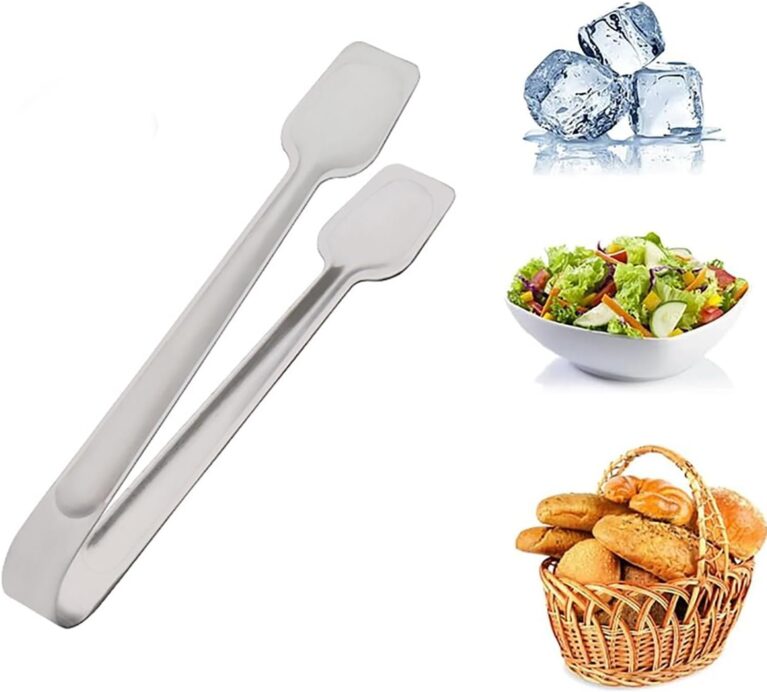 Stainless Steel Ice Tongs, Kitchen Cooking Tongs Food Gripper for Serving Food, Desserts, and Ice Cubes, Suitable for Cooking, Plating, and Barbecuing