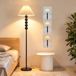 LED Floor Lamp with Pleated Shade, ...