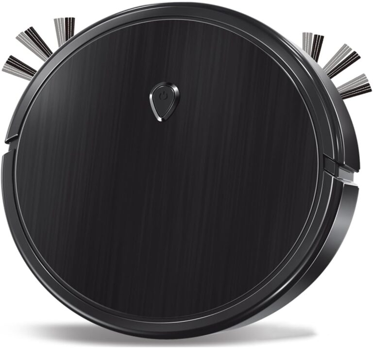 Smart Robot Vacuum Cleaner and Mop, Quiet Low-Noise Automatic Floor Cleaner with Tangle-Free Suction, Advanced Obstacle Detection, Ideal for Pet Hair, Hard Floors, Carpet, Auto Recharge, Black