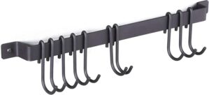Wall Mounted Pot Rack with 10 Hooks...