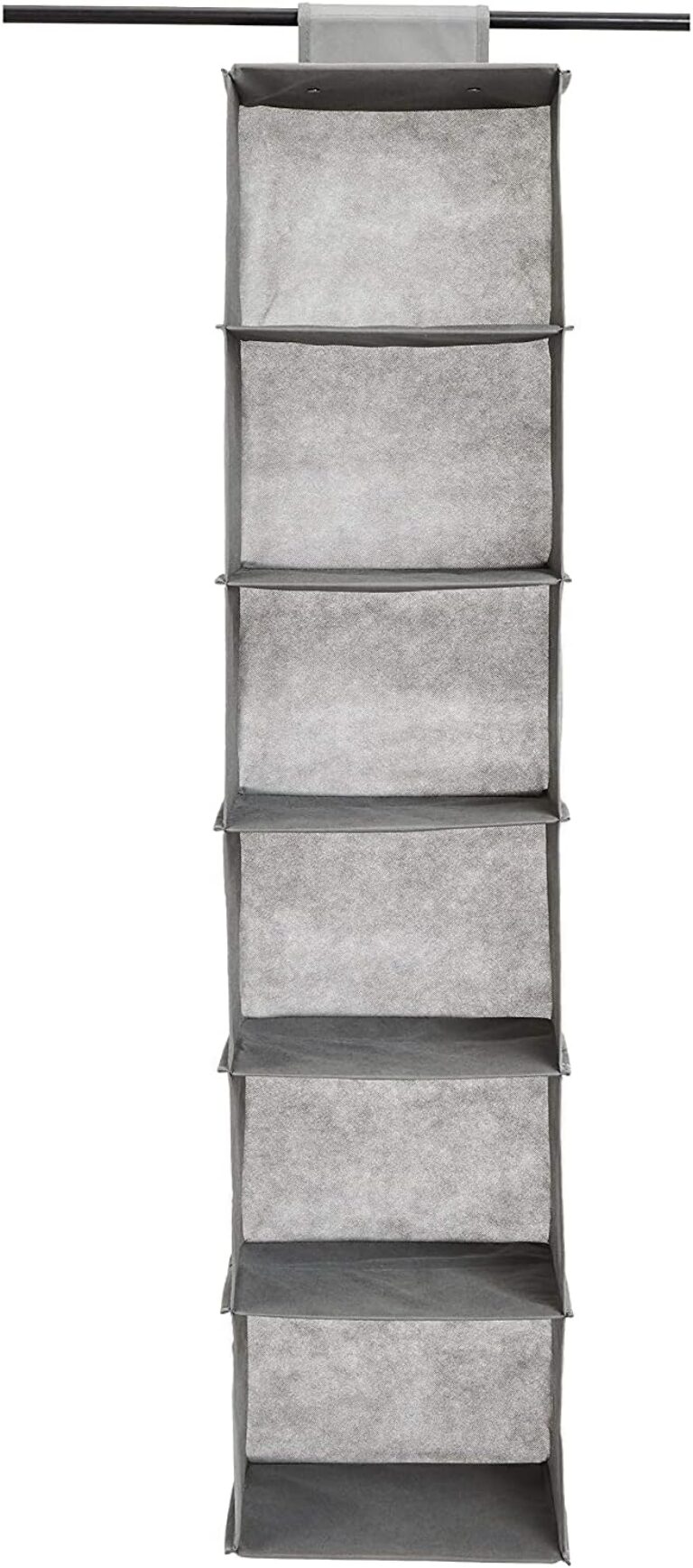 Amazon Basics 6 Tier Hanging Shelf Closet Storage Organizer, AQ-NON1016, 21.59 CM D x 29.21 CM W x 22.86 CM H