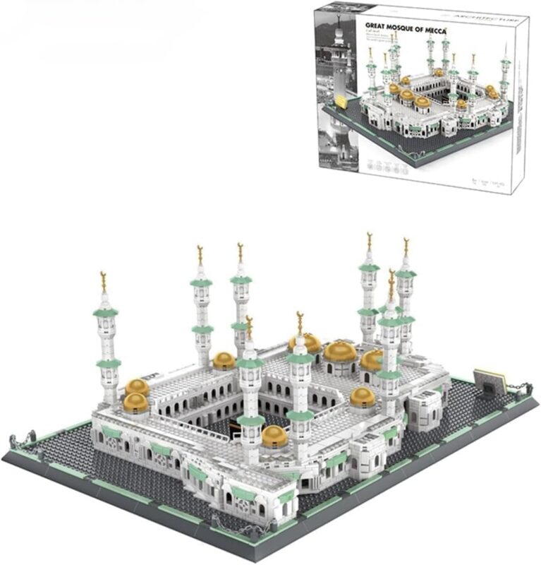Mecca Mosque Building Blocks Set - 2274 Pieces World-Famous Islamic Architecture Model Kit, Large Micro Construction Set, STEM Educational Toy Gift for Adults & Kids