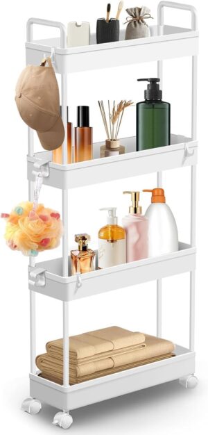 Gogoya Slim Storage Cart 4 Tier Mob...