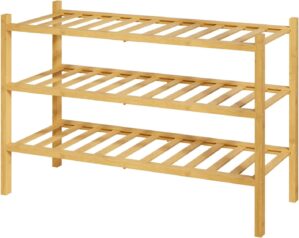 Kitsure Bamboo Shoe Rack, 3 Tier St...