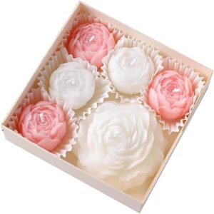 YelaJoy 6-Pack Flower Candles Set, ...