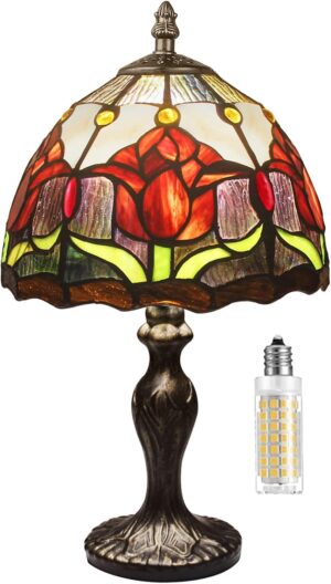 Stained Glass Table Lamp, Retro Sty...