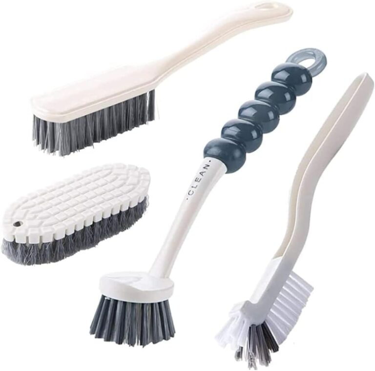 ANYUAN Cleaning Brush Set, 4 Pack Kitchen Scrub Brush Kit with Stiff Bristles, for Dishes, Bottles, Gaps and Sinks, Deep Cleaning Tools for Kitchen, Bathroom and Home