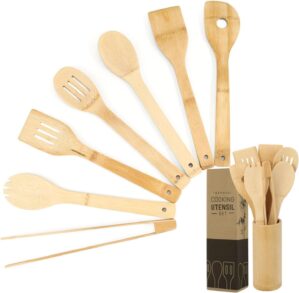 YelaJoy 8-Pack Natural Bamboo Cooki...