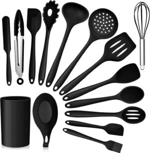 Silicone Kitchen Utensils Set, E-fa...