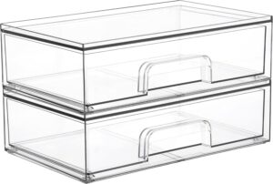 Vtopmart 2 Pack Clear Stackable Dra...