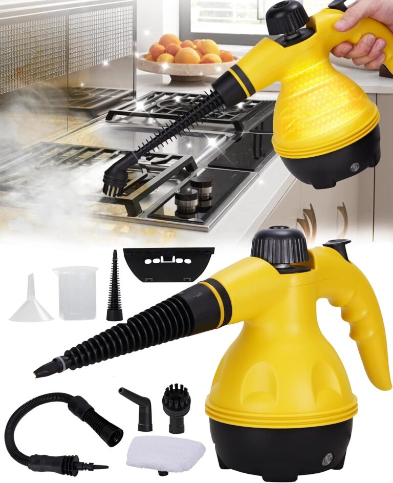 Steam Cleaner Handheld 1500W High Pressure Portable Steamer for Home Kitchen Bathroom Sofa Carpet Floor, Fast Heating, Chemical Free, Multi-Purpose with 10 Accessories, Pet Safe Upholstery Tool
