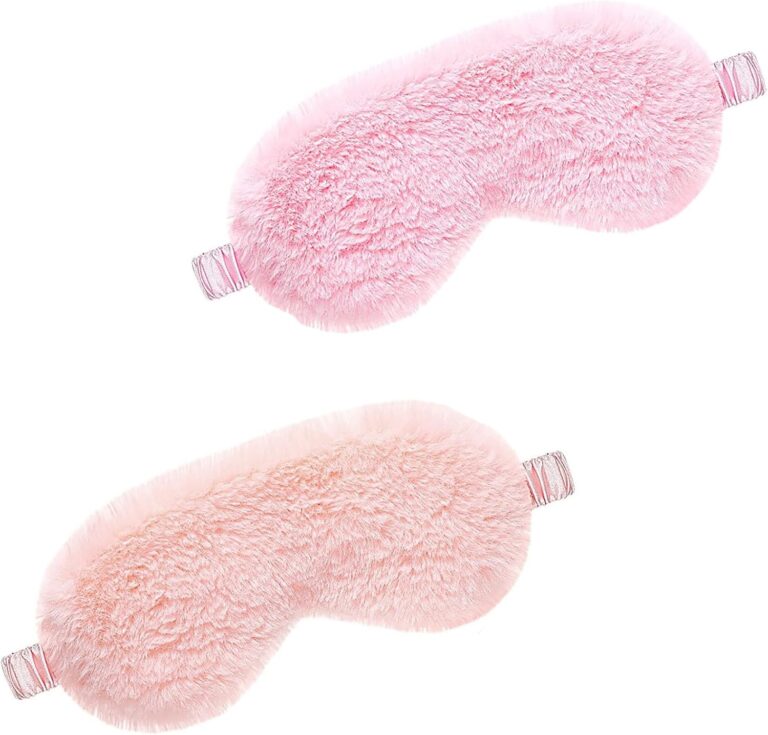 2-Piece Plush Sleeping Eye Mask, Soft Plush Sleep Mask for Dayrest Comfort and Light Blocking, 21 x 10 x 1cm