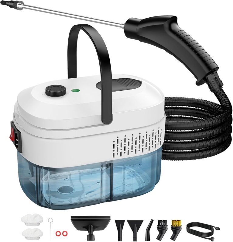 FEELSO Handheld Steam Cleaner 6 Adjustable Steam Levels 1.4L 15s Heat-Up