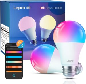 Lepro B1 AI Smart Bulb E27, [806LM ...