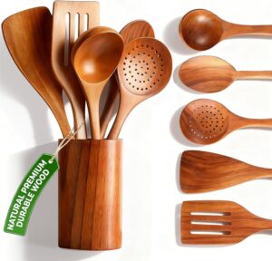 Wooden Spoons For Cooking 6 Piece O...