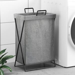 Foldable Laundry Basket with Stainl...