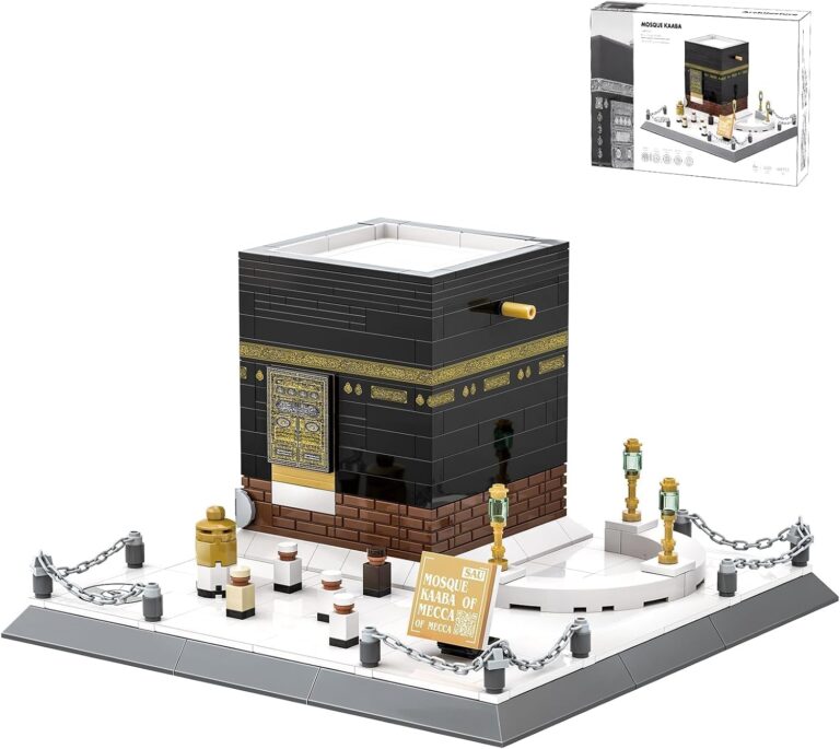 Kaaba Mosque of Mecca Building Blocks Set, 446-Piece Islamic Architecture Model Kit, STEM Educational Toy for Children & Adults, Eid Ramadan Gift, Makkah Islamic Home Decor toy for Kids