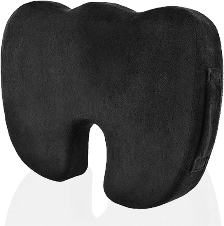 Memory Foam Seat Cushion Medical Seat Pad Non-Slip Orthopedic for Driver Car Truck seat/Office Chair/Plane/Wheelchair/Kitchen to Relieves Back Pain, Sciatica,Tailbone, Hemorrhoid -Black