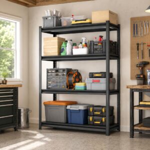 4-Shelf Heavy Duty Steel Garage Org...