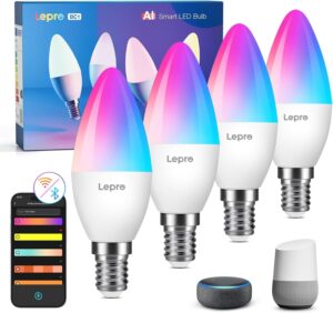 Lepro AI BC1 E14 Smart Bulb, Person...