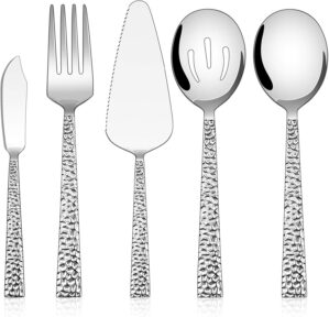 E-far Hammered Serving Utensils, 5-...