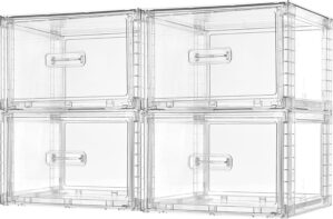 Vtopmart 4 Pack Clear Stackable Sto...