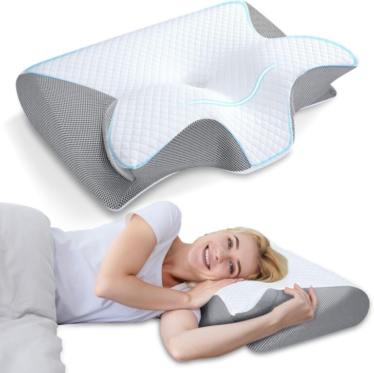 HOMCA Memory Foam Cervical Neck Pillow for Neck Pain Relief for All Sleeper