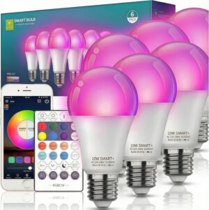 Smart Light Bulbs,10W RGB Color Cha...