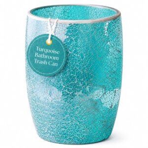 Escenzy Turquoise Bathroom Trash Ca...