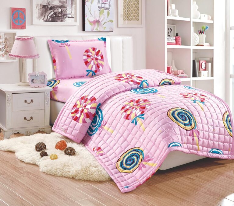 Kids Reversible 3Pcs Compressed Comforter Set, Soft Breathable Bedding Set For Boys And Girls, Single Size 150 X 200Cm, Modern,Trendy Print Design With Sqaure Box And Wrapping Edge Stitch, Multi-Color