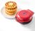 Nutricook Mini Waffle Maker 10cm Healthy Ceramic Coating for Belgian Waffles Quick Heat-Up, Compact Waffle Maker for Home, Kids, and Travel – Easy to Clean,red, 2 yrs warranty, NC-WM100R