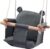 Paporich Baby Swing Seat, Baby Swing Outdoor with Ear Décor Cushion, Secure Canvas and Wooden Indoor Baby Swing Seat, for Baby Boys Girls