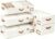 Under Bed Storage Containers, Bedroom Storage and Organization Bins, Clothes Organizer for Closet with Clear Cover and Reinforced Handles – Set of 2 31.4×17.7×5.3 inches Off-White (5Pack)