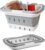 Portable Folding Bath Caddy 1 Pack, Perforated Plastic Shower Storage Organizer with Handle, Travel Bath Caddy for Bedroom Dorm Camping RV, Grey