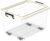 Cosmoplast Plastic Storage Box Clear With Wheels And Latch-Locking Lid 22 Liters