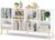 Bentifar 8-Cube Bookshelf Organizer – White Bookcase Storage Cabinet with Wooden Legs for Living Room, Bedroom, Office – Modern Display Shelf for Books, Toys & Decor (White)