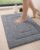 DEXI Bathroom Mat Non Slip, 50 x 80 cm Bath Rug Machine Washable, Grey