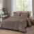 Master Home Textile Velvet Comforter Sets, 5 Pcs Queen Size, Fits 160 x 200 cm Queen Size Bed, Soft, Warm, New Brown