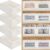 4Pcs Foldable Storage Boxes Cabinet Closet Organizers, Washable Closet Storage Basket Bins with Clear Window, Large Storage Boxes Baskets for Organizing Clothing Toys Books Shelves