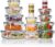 Vtopmart 12Pack Glass Food Containers Set with 5 Plastic Sauce Containers